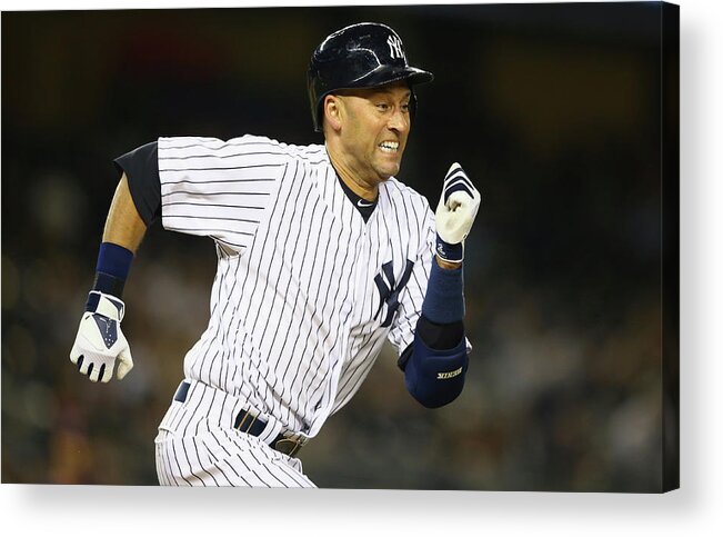 People Acrylic Print featuring the photograph Derek Jeter #6 by Al Bello