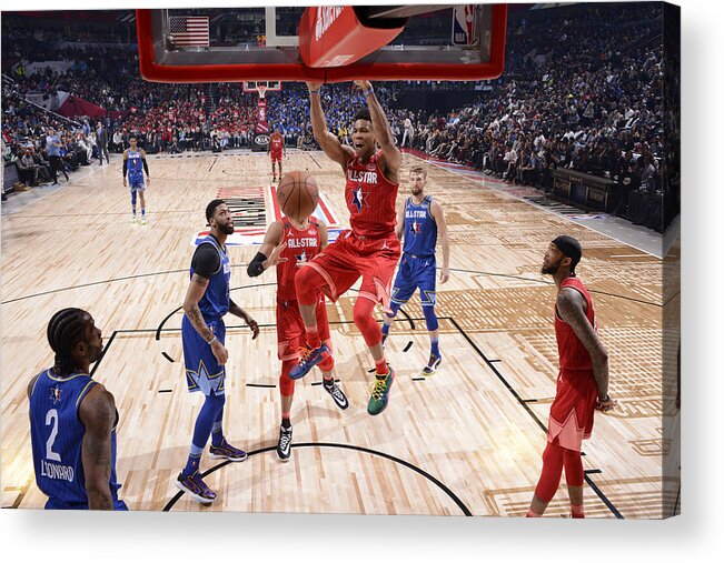 Nba Pro Basketball Acrylic Print featuring the photograph Giannis Antetokounmpo by Jesse D. Garrabrant