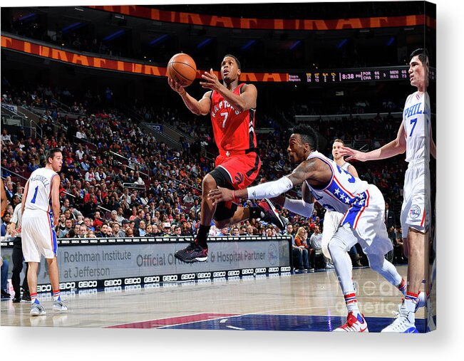 Kyle Lowry Acrylic Print featuring the photograph Kyle Lowry #6 by Jesse D. Garrabrant