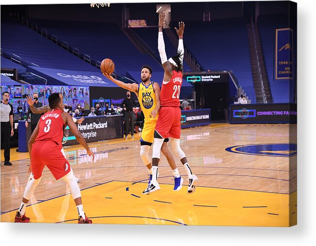 Stephen Curry Acrylic Print featuring the photograph Stephen Curry #68 by Noah Graham