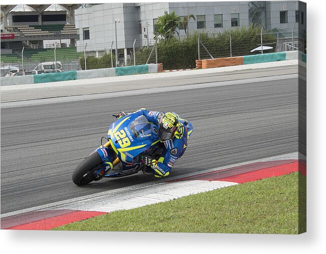 People Acrylic Print featuring the photograph MotoGP Tests In Sepang #69 by Mirco Lazzari gp