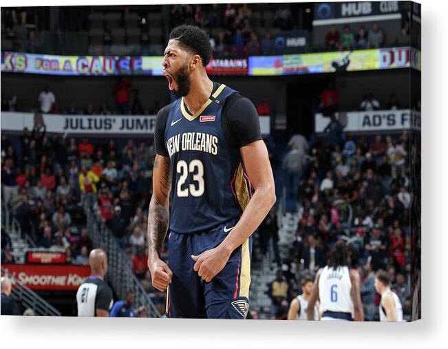 Smoothie King Center Acrylic Print featuring the photograph Anthony Davis by Layne Murdoch Jr.