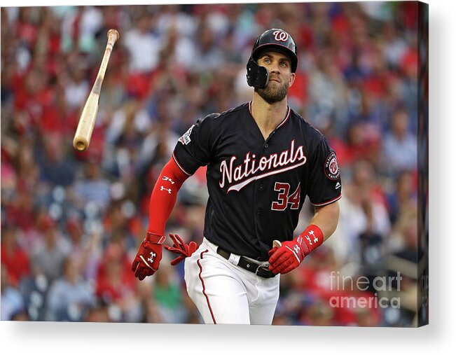 Second Inning Acrylic Print featuring the photograph Bryce Harper by Patrick Smith