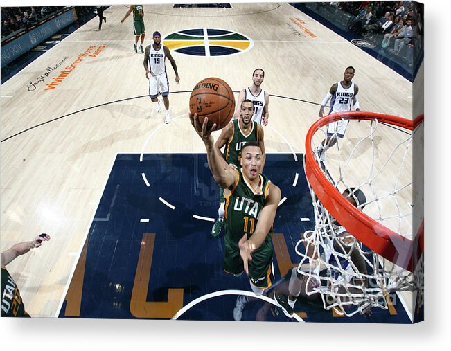 Nba Pro Basketball Acrylic Print featuring the photograph Dante Exum by Melissa Majchrzak