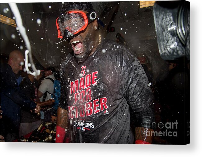 People Acrylic Print featuring the photograph David Ortiz by Billie Weiss/boston Red Sox