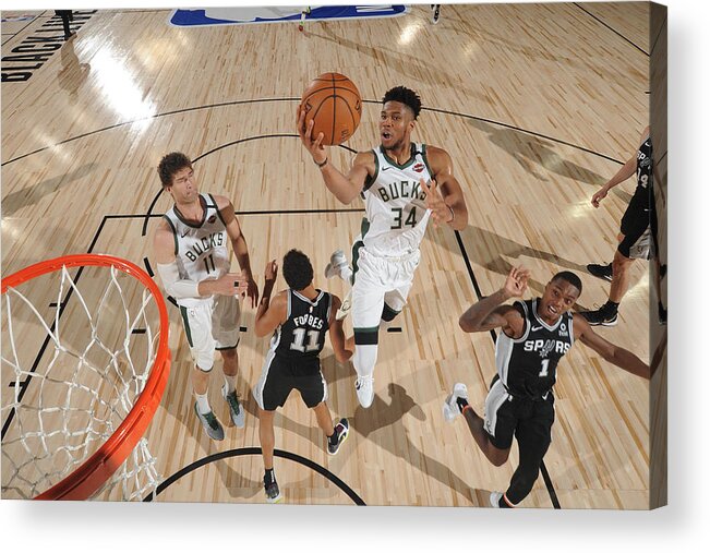 Nba Pro Basketball Acrylic Print featuring the photograph Giannis Antetokounmpo by Jesse D. Garrabrant