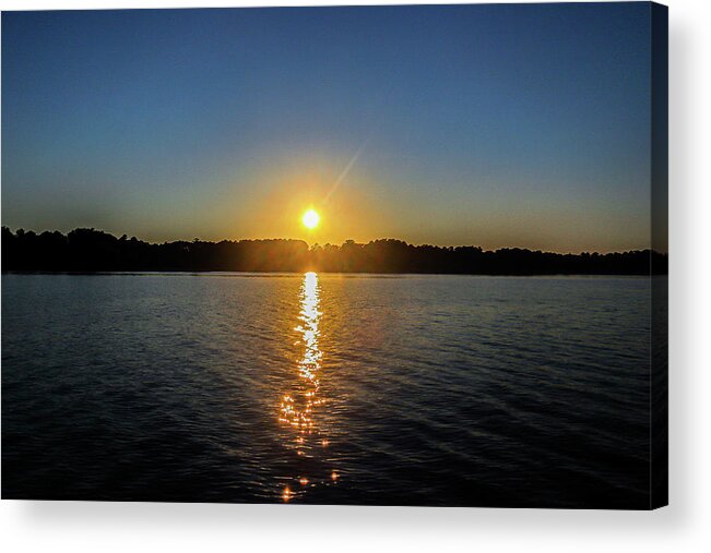 Lake Acrylic Print featuring the photograph 7 Points Of Life Sunset by Ed Williams