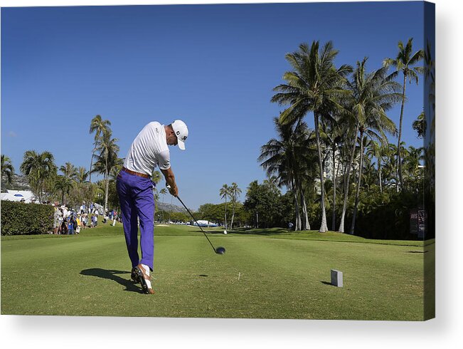 Waialae Country Club Acrylic Print featuring the photograph Sony Open in Hawaii - Round Two #7 by Stan Badz