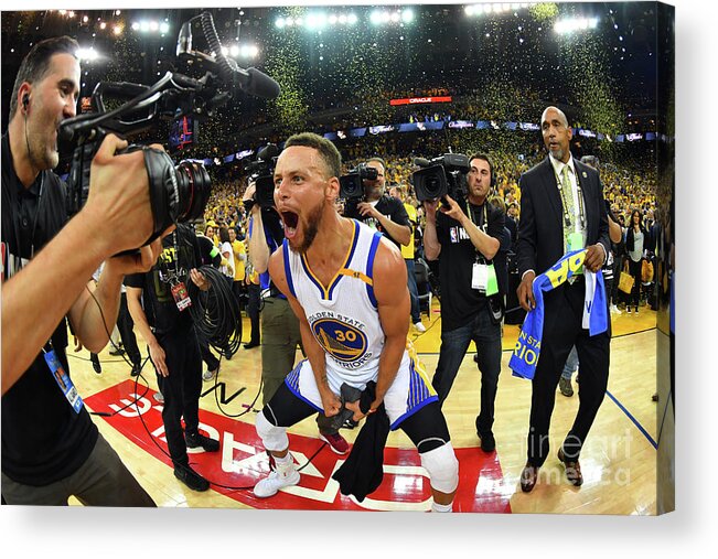 Stephen Curry Acrylic Print featuring the photograph Stephen Curry by Jesse D. Garrabrant