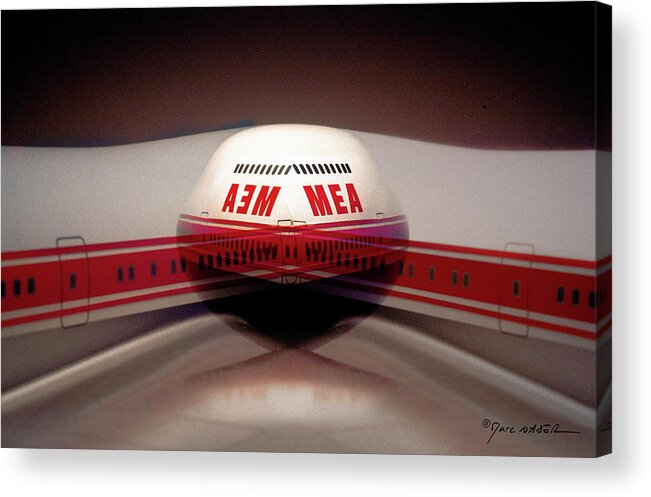Pre-digital Effect Acrylic Print featuring the photograph 747 Model, 1974 by Marc Nader