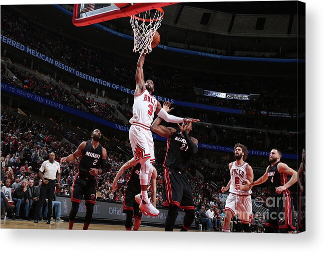 Dwyane Wade Acrylic Print featuring the photograph Dwyane Wade #8 by Nathaniel S. Butler