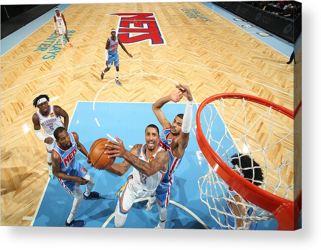 Nba Pro Basketball Acrylic Print featuring the photograph George Hill by Nathaniel S. Butler