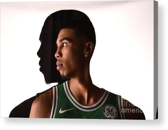 Nba Pro Basketball Acrylic Print featuring the photograph Jayson Tatum by Brian Babineau