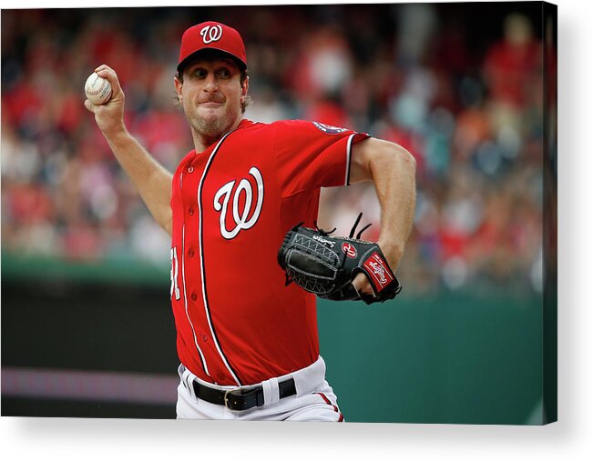 People Acrylic Print featuring the photograph Max Scherzer by Rob Carr