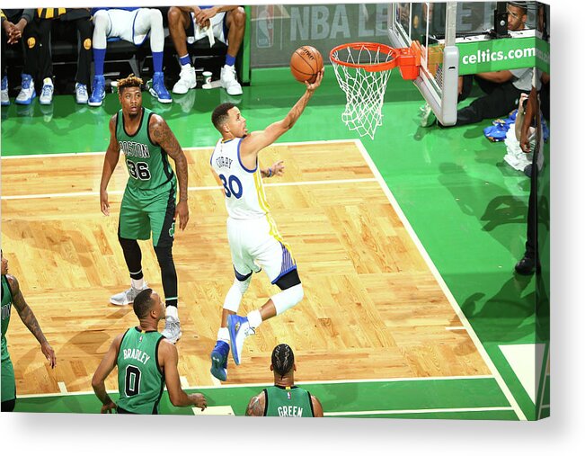 Nba Pro Basketball Acrylic Print featuring the photograph Stephen Curry by Nathaniel S. Butler