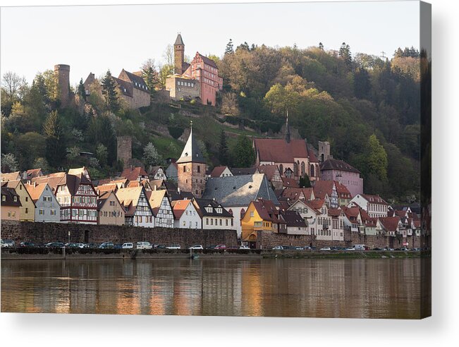 Ancient Acrylic Print featuring the photograph Town of Hirschhorn Hesse Germany #7 by Steven Heap