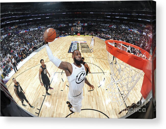 Lebron James Acrylic Print featuring the photograph Lebron James #9 by Andrew D. Bernstein