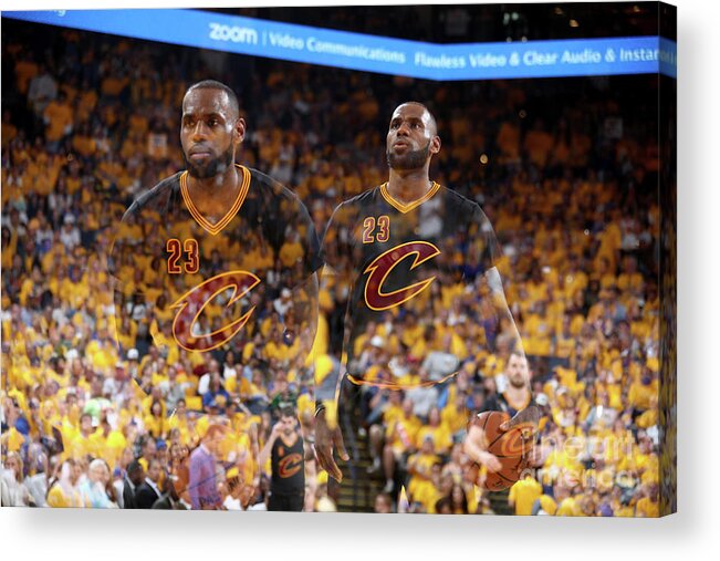 Lebron James Acrylic Print featuring the photograph Lebron James #97 by Nathaniel S. Butler
