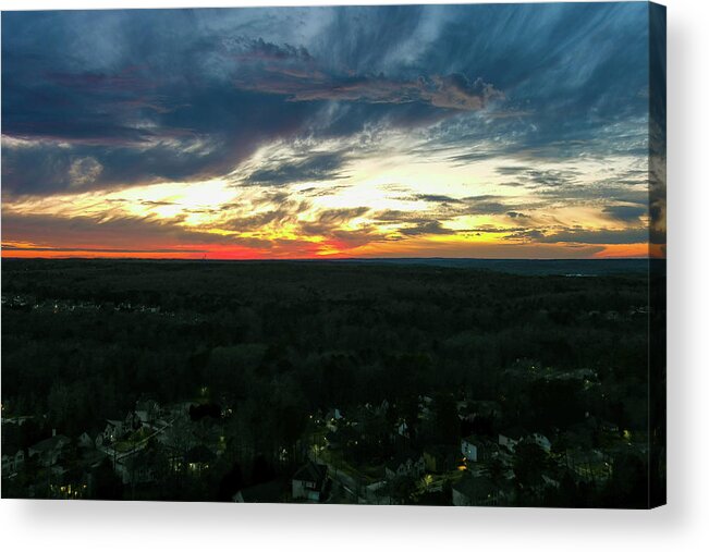 Sunset Acrylic Print featuring the photograph A Glorious Sunset Over Georgia by Marcus Jones