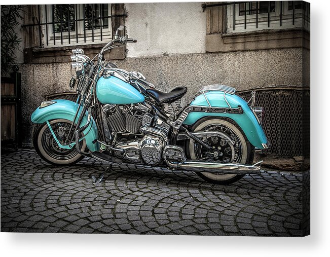 Bike Acrylic Print featuring the photograph A Harley in France by W Chris Fooshee