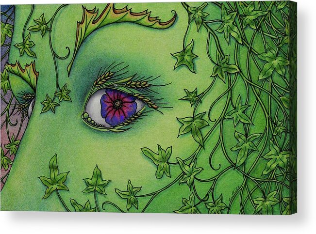 Kim Mcclinton Acrylic Print featuring the drawing The Side-Eye from Mother Nature by Kim McClinton