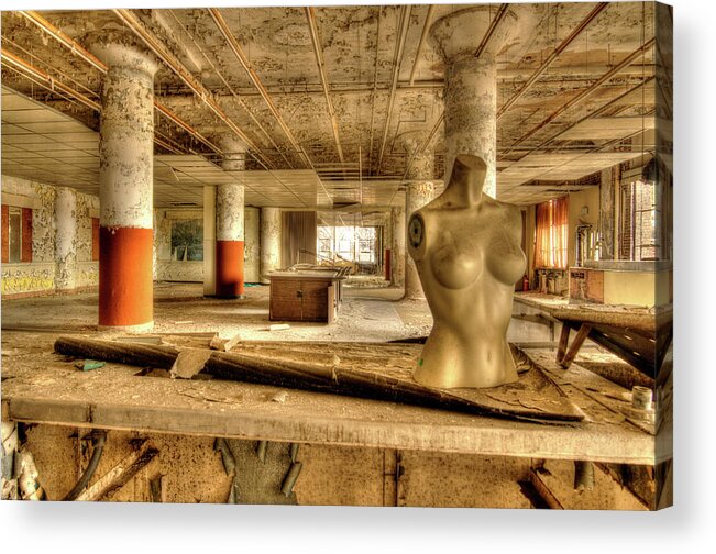 Structure Acrylic Print featuring the photograph Abandoned Skeleton of a Building 003 by James C Richardson