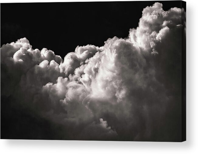Cloudscape Acrylic Print featuring the photograph Above in Monochrome by Rich Kovach