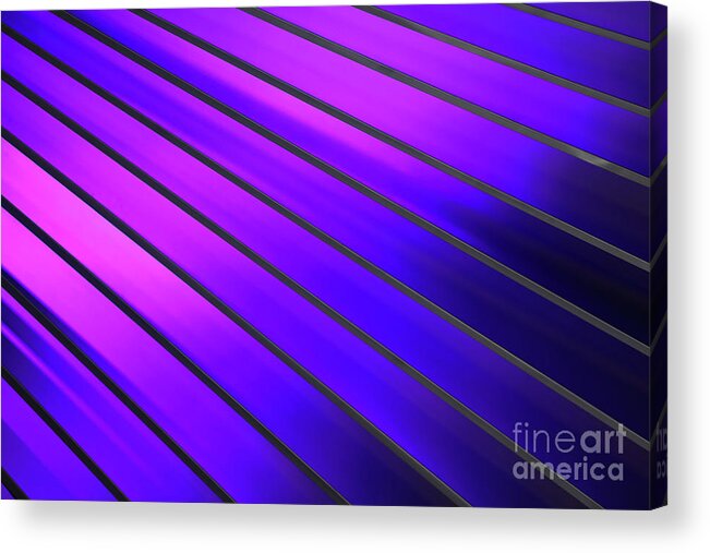 Purple Lines Acrylic Print featuring the photograph Abstract 21 by Tony Cordoza