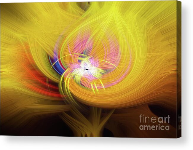 Wallart Acrylic Print featuring the digital art Abstract 7 by Ed Taylor