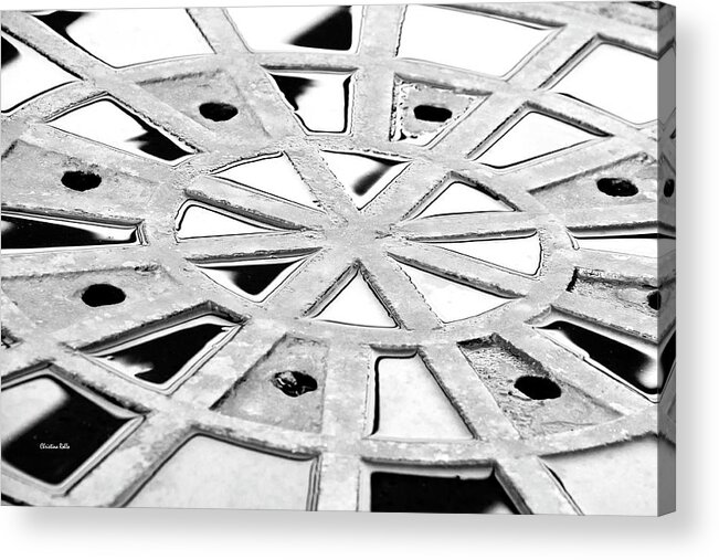 Abstract Acrylic Print featuring the photograph Abstract Black And White by Christina Rollo