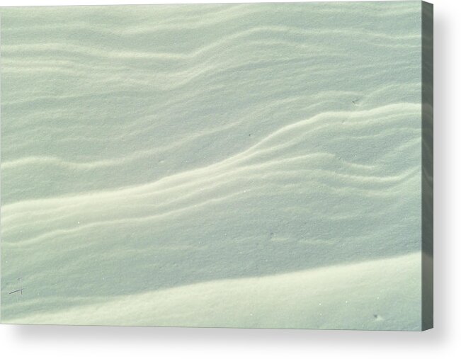 Abstract Acrylic Print featuring the photograph Abstract Snow 1 by Theresa Fairchild