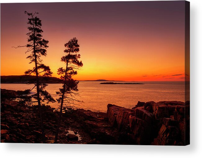 Acadia National Park Acrylic Print featuring the photograph Acadia Twilight 3024 by Greg Hartford