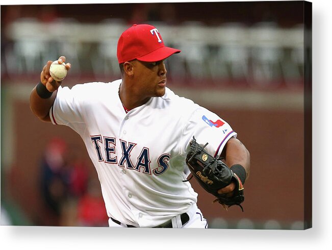 Adrian Beltre Acrylic Print featuring the photograph Adrian Beltre by Ronald Martinez