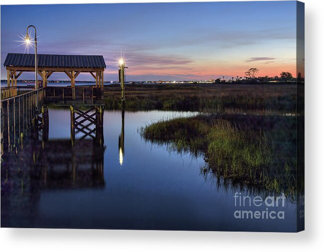 Shem Creek Acrylic Print featuring the photograph After the Sunset by Shelia Hunt