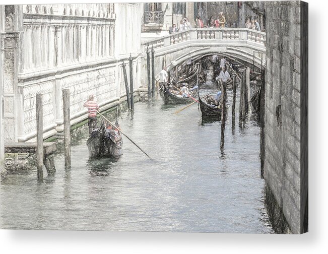Venice Acrylic Print featuring the digital art Afternoon in Venice by Douglas Wielfaert