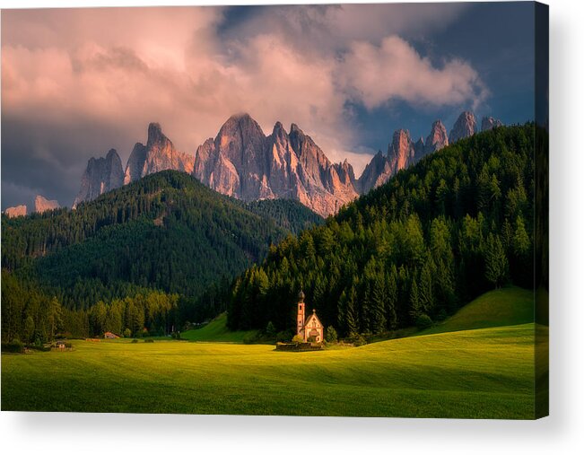 Church Acrylic Print featuring the photograph Afternoon Lihgt by Henry w Liu