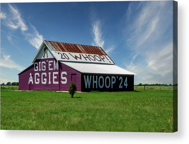 Aggie Barn Acrylic Print featuring the photograph Aggie Barn by Angie Mossburg