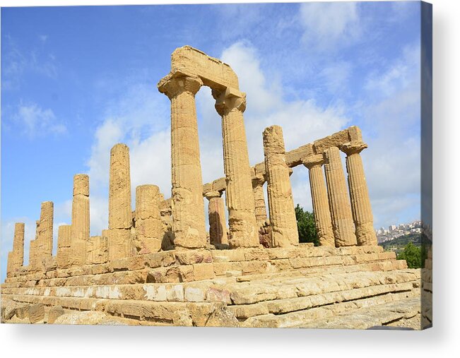 Agrigento Acrylic Print featuring the photograph Agrigento, Valley of the Kings 1 by Regina Muscarella