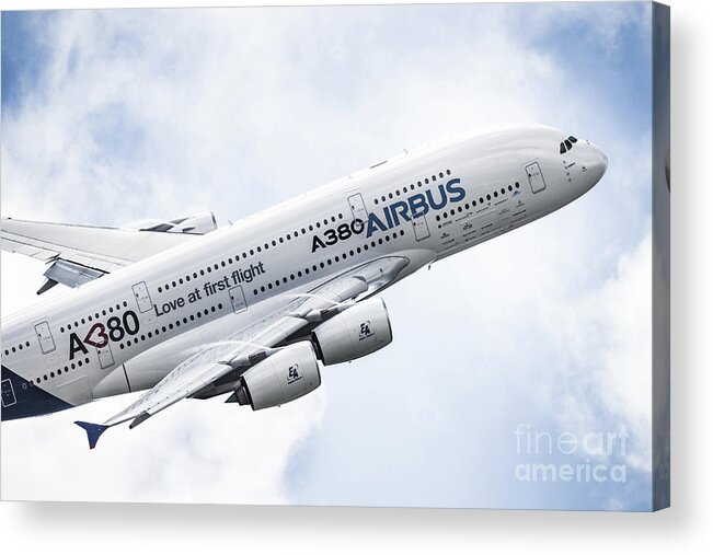 Airplane Acrylic Print featuring the photograph Airbus A380 2 by Rastislav Margus