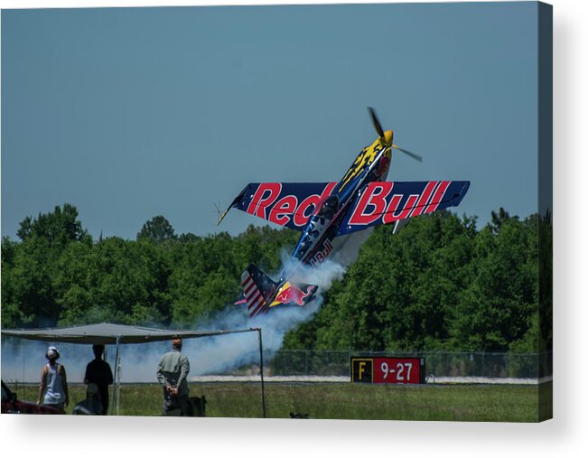 Airplane Acrylic Print featuring the photograph Airplane Takeoff by Carolyn Hutchins