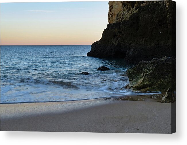 Beach Scene Acrylic Print featuring the photograph Albandeira Beach Welcoming Twilight 2 by Angelo DeVal
