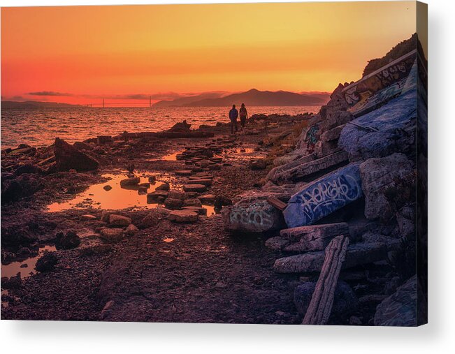 Albany Bulb Acrylic Print featuring the photograph Albany Bulb at Sunset by Laura Macky