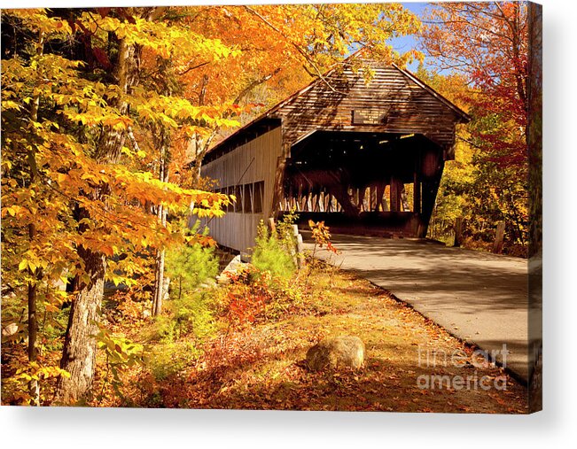 Albany Acrylic Print featuring the photograph Albany Covered Bridge by Brian Jannsen