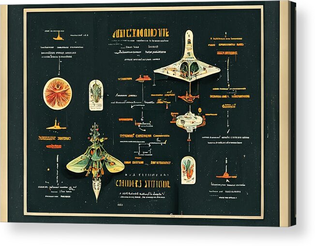Alien Acrylic Print featuring the digital art Alien Insects #2 by Nickleen Mosher
