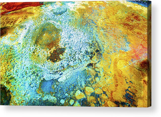 Yellow Acrylic Print featuring the photograph Alien Planet Aerial by Liquid Eye