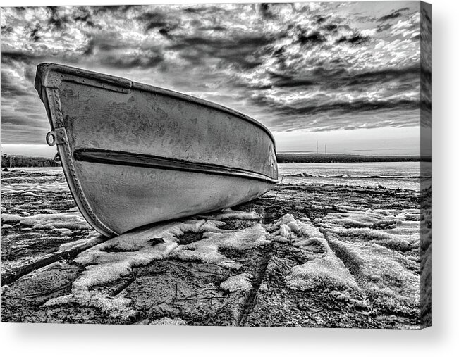 Black And White Acrylic Print featuring the photograph All Aboard by Joe Holley
