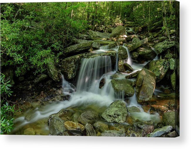 Blue Ridge Mountains Acrylic Print featuring the photograph Along the Creek by Melissa Southern