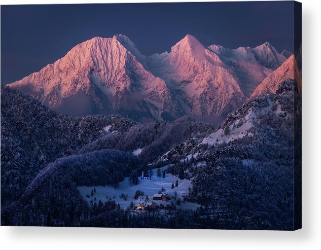 Alps Acrylic Print featuring the photograph Alpine glow by Piotr Skrzypiec