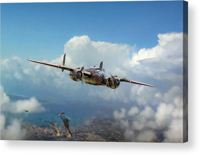 Aviation Acrylic Print featuring the digital art America Strikes Back by Peter Chilelli