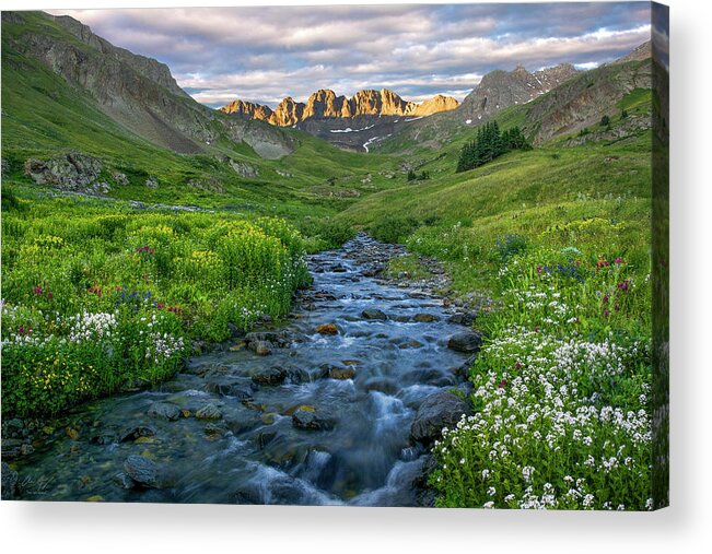 Colorado Acrylic Print featuring the photograph American Basin Stream by Aaron Spong